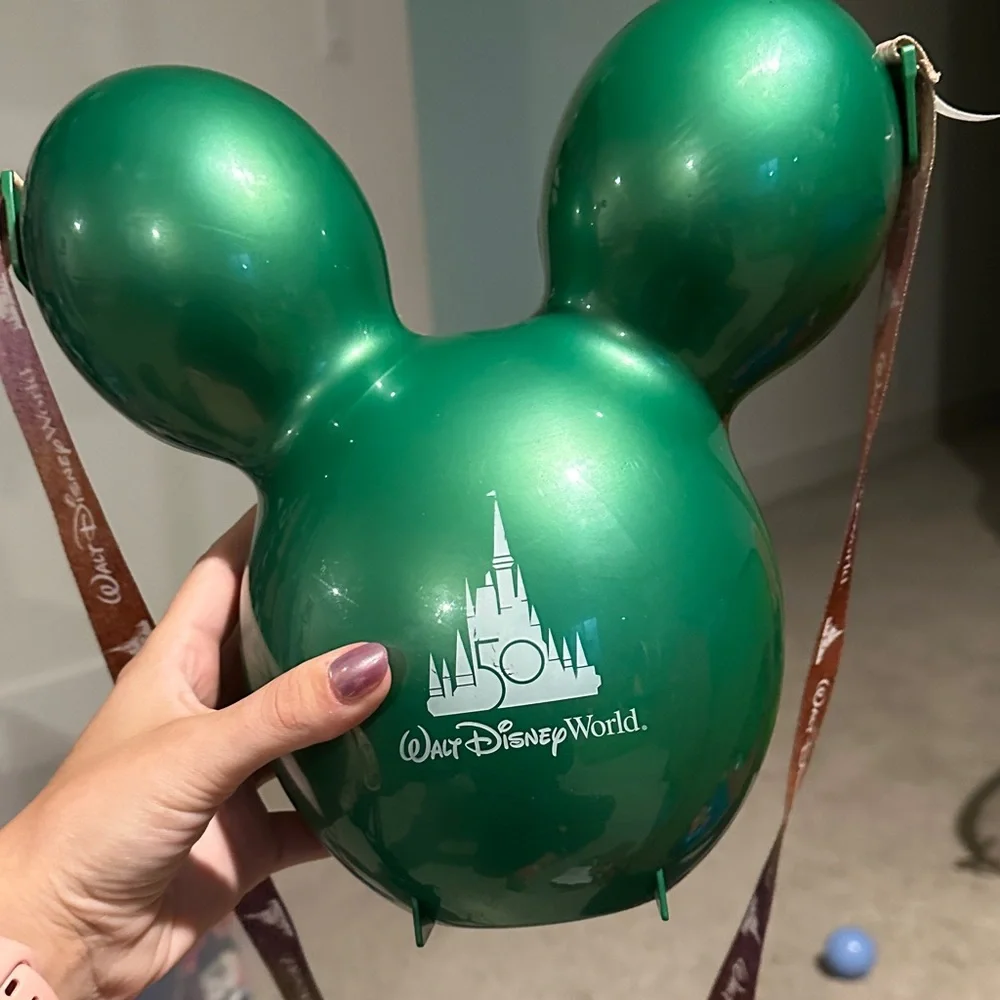 Limited Edition Disney Green Mickey Mouse Balloon Popcorn Bucket